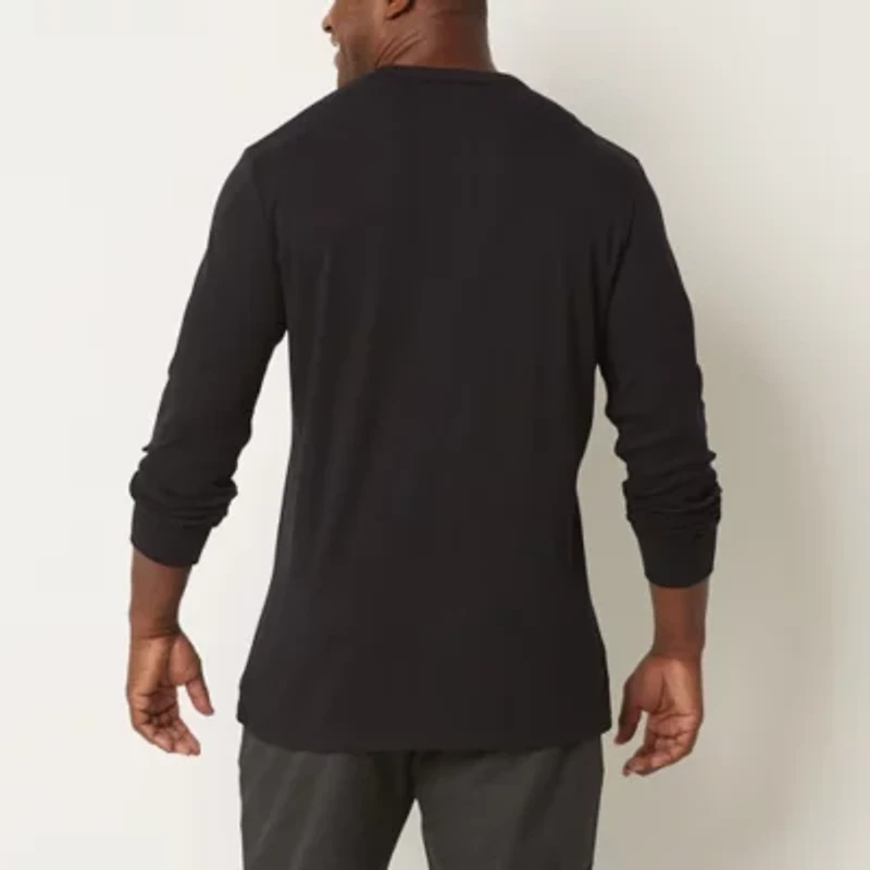Shaquille O'Neal XLG Drop Needle Mens Crew Neck Long Sleeve Big and Tall T-Shirt