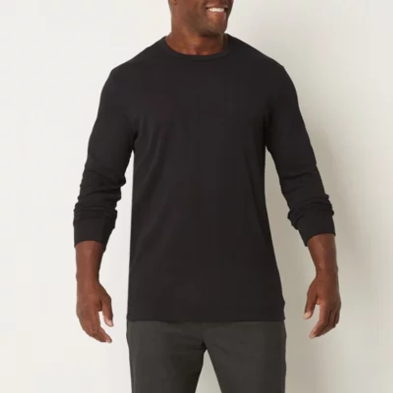 Shaquille O'Neal XLG Drop Needle Mens Crew Neck Long Sleeve Big and Tall T-Shirt