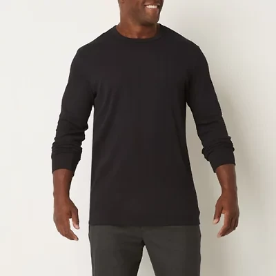 Shaquille O'Neal XLG Drop Needle Mens Crew Neck Long Sleeve Big and Tall T-Shirt