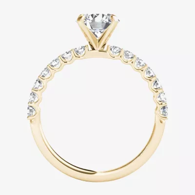 1 CT.T.W. Natural Round Diamond 14K Gold Engagement Ring
