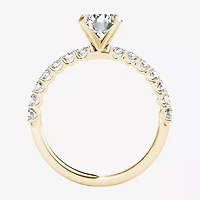 1 CT.T.W. Natural Round Diamond 14K Gold Engagement Ring