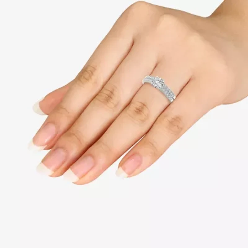 CT.T.W. Natural Diamond 10K White Gold Bridal Ring Set