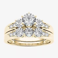 1 1/2 CT.T.W. Natural Diamond 14K Yellow Gold Bridal Set