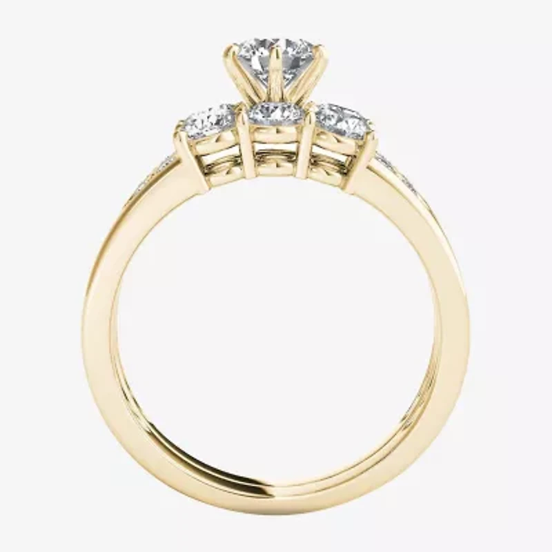 1 1/2 CT.T.W. Natural Diamond 14K Yellow Gold Bridal Set