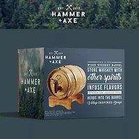 Hammer + Axe Miniature Wood Whiskey 1L Barrel Dispenser & Mini Infuser