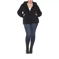White Mark Womens Hooded Midweight Plus Quilted Jacket