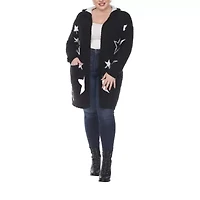 White Mark Womens Hooded Midweight Plus Coat