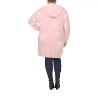 White Mark Womens Plus Hooded Midweight Coat