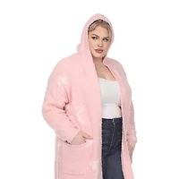 White Mark Womens Plus Hooded Midweight Coat