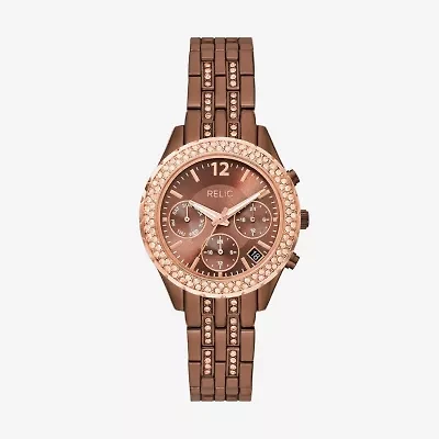 Relic By Fossil Everly Womens Brown Bracelet Watch Zr16010