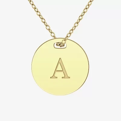 Womens 24K Gold Over Silver 18 Inch Pendant Necklace
