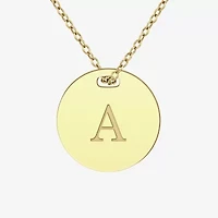 Womens 24K Gold Over Silver 18 Inch Pendant Necklace