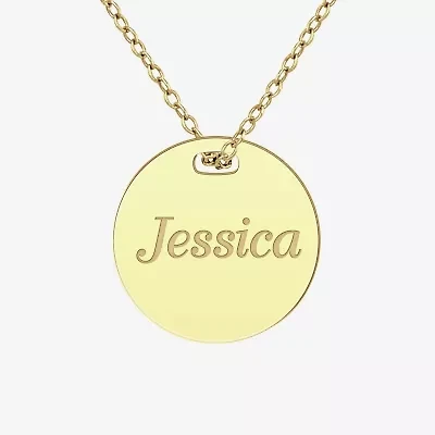 Womens 24K Gold Over Silver 18 Inch Pendant Necklace