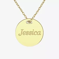 Womens 24K Gold Over Silver 18 Inch Pendant Necklace