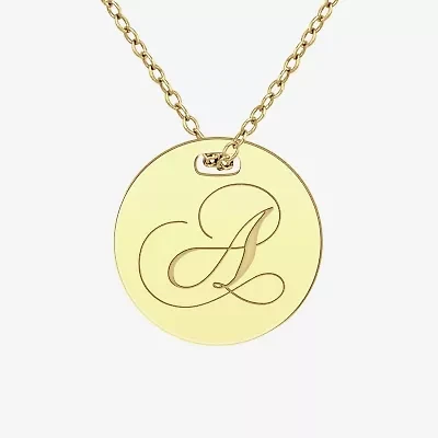 Womens 24K Gold Over Silver 18 Inch Pendant Necklace