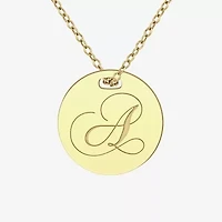 Womens 24K Gold Over Silver 18 Inch Pendant Necklace