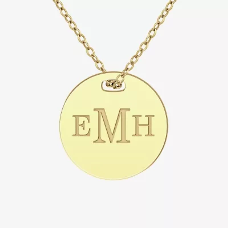 Womens 24K Gold Over Silver 18 Inch Pendant Necklace