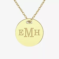 Womens 24K Gold Over Silver 18 Inch Pendant Necklace