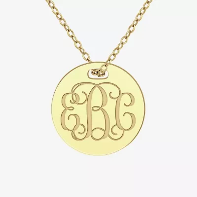 Womens 24K Gold Over Silver 18 Inch Pendant Necklace