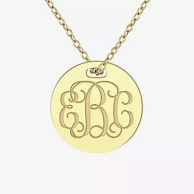 Womens 24K Gold Over Silver 18 Inch Pendant Necklace