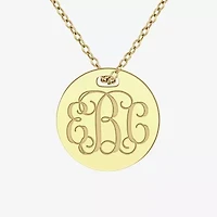 Womens 24K Gold Over Silver 18 Inch Pendant Necklace