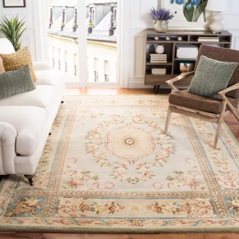 Safavieh Courtney Floral Hand Tufted Wool Indoor Rectangular Area Rug