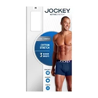 Jockey Active Stretch Mens 3 Pack Boxer Briefs 8797