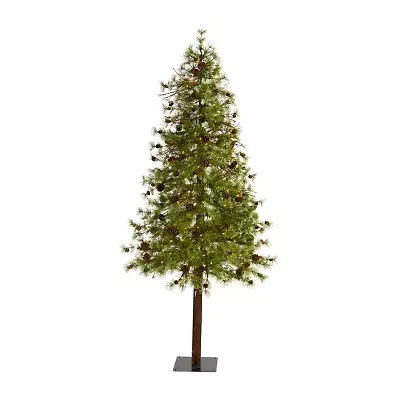Nearly Natural Wyoming Faux 7 Foot Pre-Lit Christmas Tree