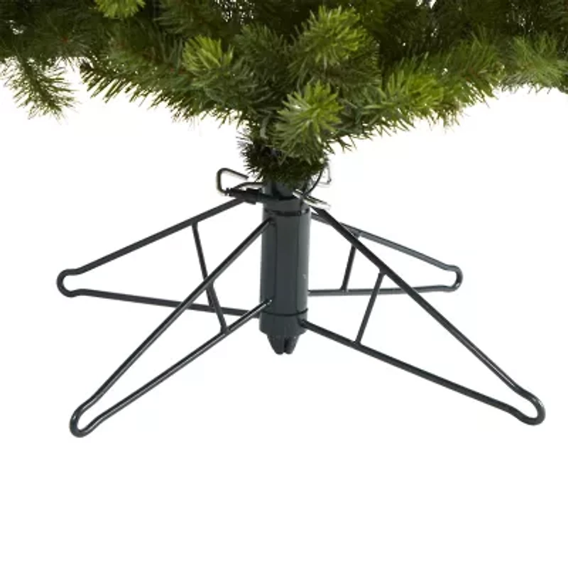 Nearly Natural Slim Faux 6 1/2 Foot Pre-Lit Spruce Christmas Tree