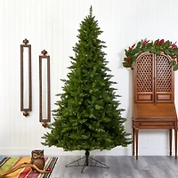 Nearly Natural Vermont Faux 9 Foot Pre-Lit Spruce Christmas Tree