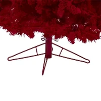 Nearly Natural Flocked Faux 7 Foot Pre-Lit Fir Christmas Tree