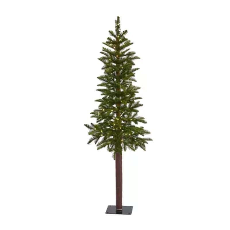 Nearly Natural Alfaux Foot Pre-Lit Christmas Tree