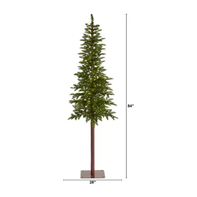 Nearly Natural Alfaux 7 Foot Pre-Lit Christmas Tree