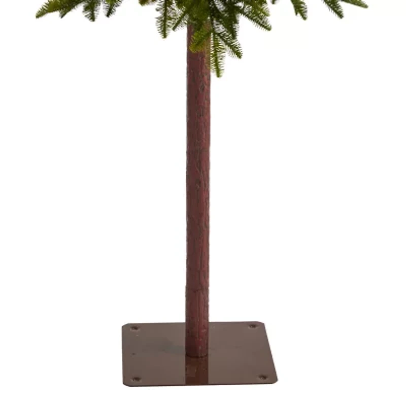 Nearly Natural Alfaux 7 Foot Pre-Lit Christmas Tree