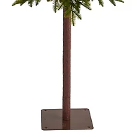 Nearly Natural Alfaux 7 Foot Pre-Lit Christmas Tree