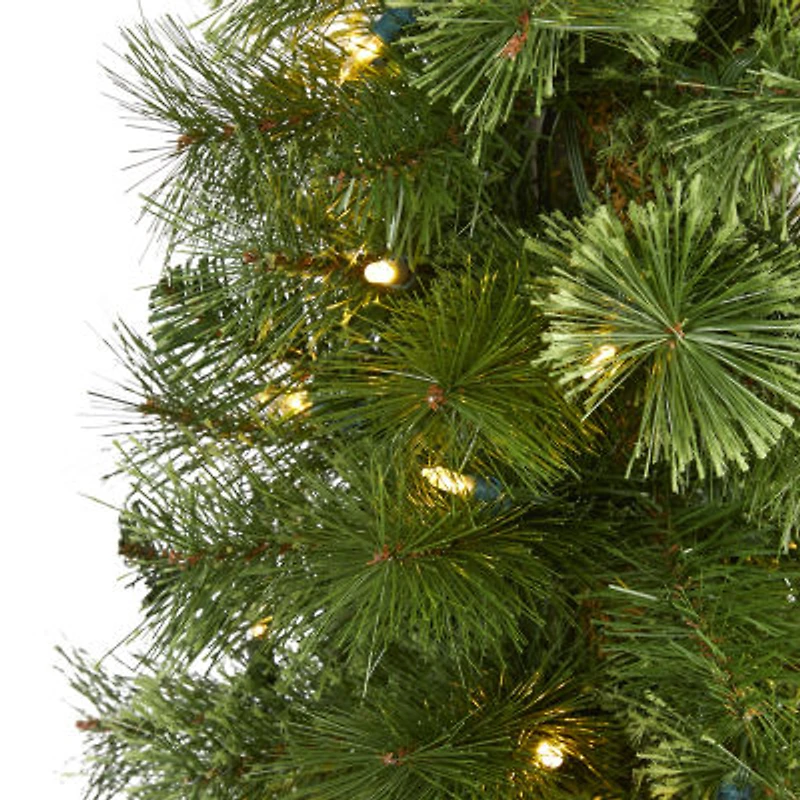 Nearly Natural Pencil Faux 5 Foot Pre-Lit Christmas Tree