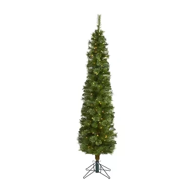 Nearly Natural Pencil Faux 6 Foot Pre-Lit Christmas Tree