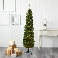 Nearly Natural Pencil Faux 6 Foot Pre-Lit Christmas Tree