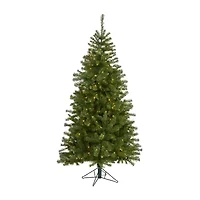 Nearly Natural Faux 6 Foot Pre-Lit Christmas Tree