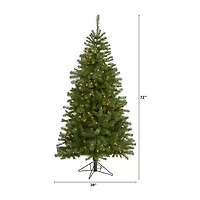 Nearly Natural Faux 6 Foot Pre-Lit Christmas Tree