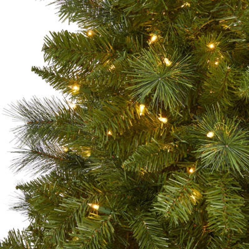 Nearly Natural Faux 6 Foot Pre-Lit Spruce Christmas Tree