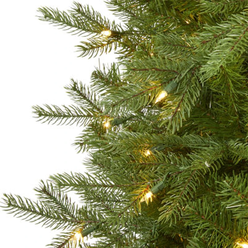 Nearly Natural Vienna Faux 7 Foot Pre-Lit Fir Christmas Tree