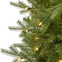 Nearly Natural Vienna Faux 7 Foot Pre-Lit Fir Christmas Tree