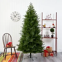 Nearly Natural Vienna Faux 7 Foot Pre-Lit Fir Christmas Tree