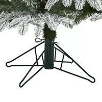 Nearly Natural Flocked Faux 5 Foot Pre-Lit Fir Christmas Tree