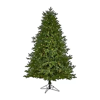 Nearly Natural Real Touch Faux 7 Foot Pre-Lit Fir Christmas Tree