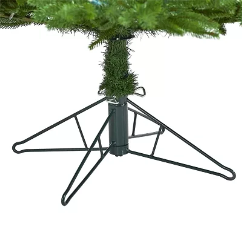 Nearly Natural Real Touch Faux 7 Foot Pre-Lit Fir Christmas Tree