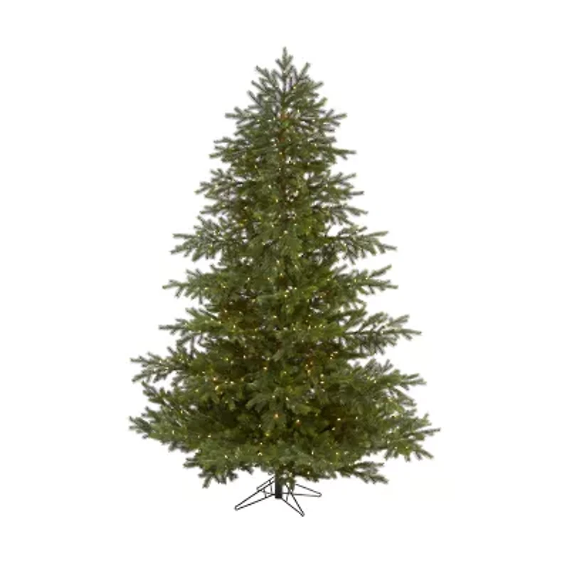 Nearly Natural Real Touch Faux 7 1/2 Foot Pre-Lit Spruce Christmas Tree