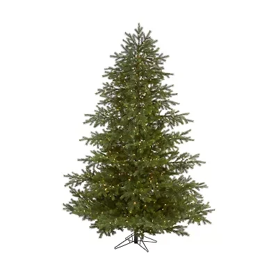 Nearly Natural Real Touch Faux 7 1/2 Foot Pre-Lit Spruce Christmas Tree