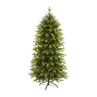 Nearly Natural Belgium Faux 6 Foot Pre-Lit Fir Christmas Tree